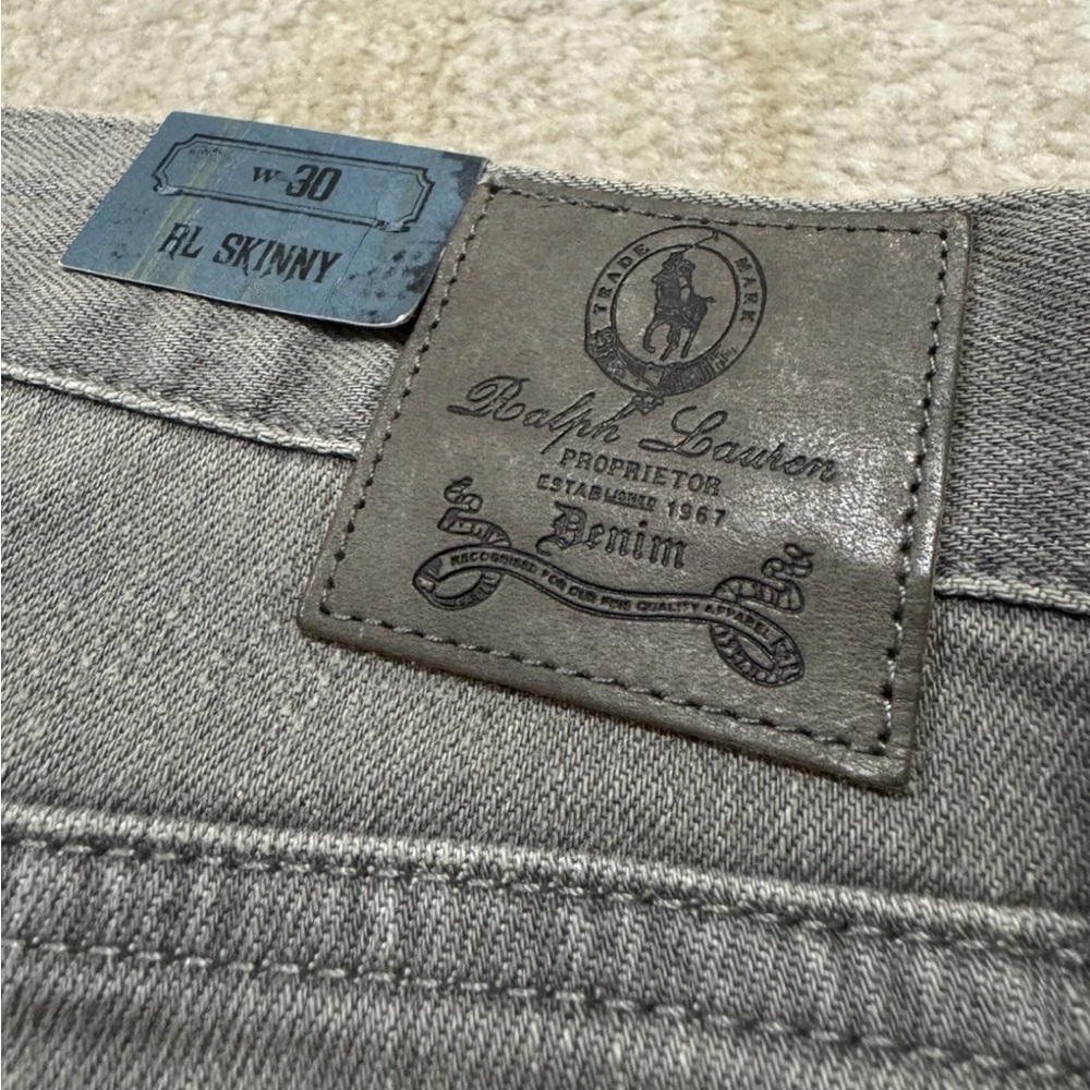 Ralph Lauren, Denim, Cotton, Gray, Skinny, Pants, Women’s, Special Edition, NWT - Picture 2 of 5